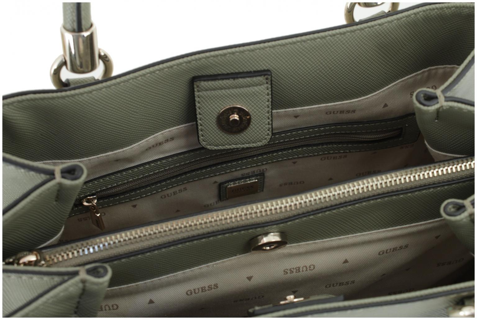 Guess Gizele Saffiano Kurzgrifftasche schwarz