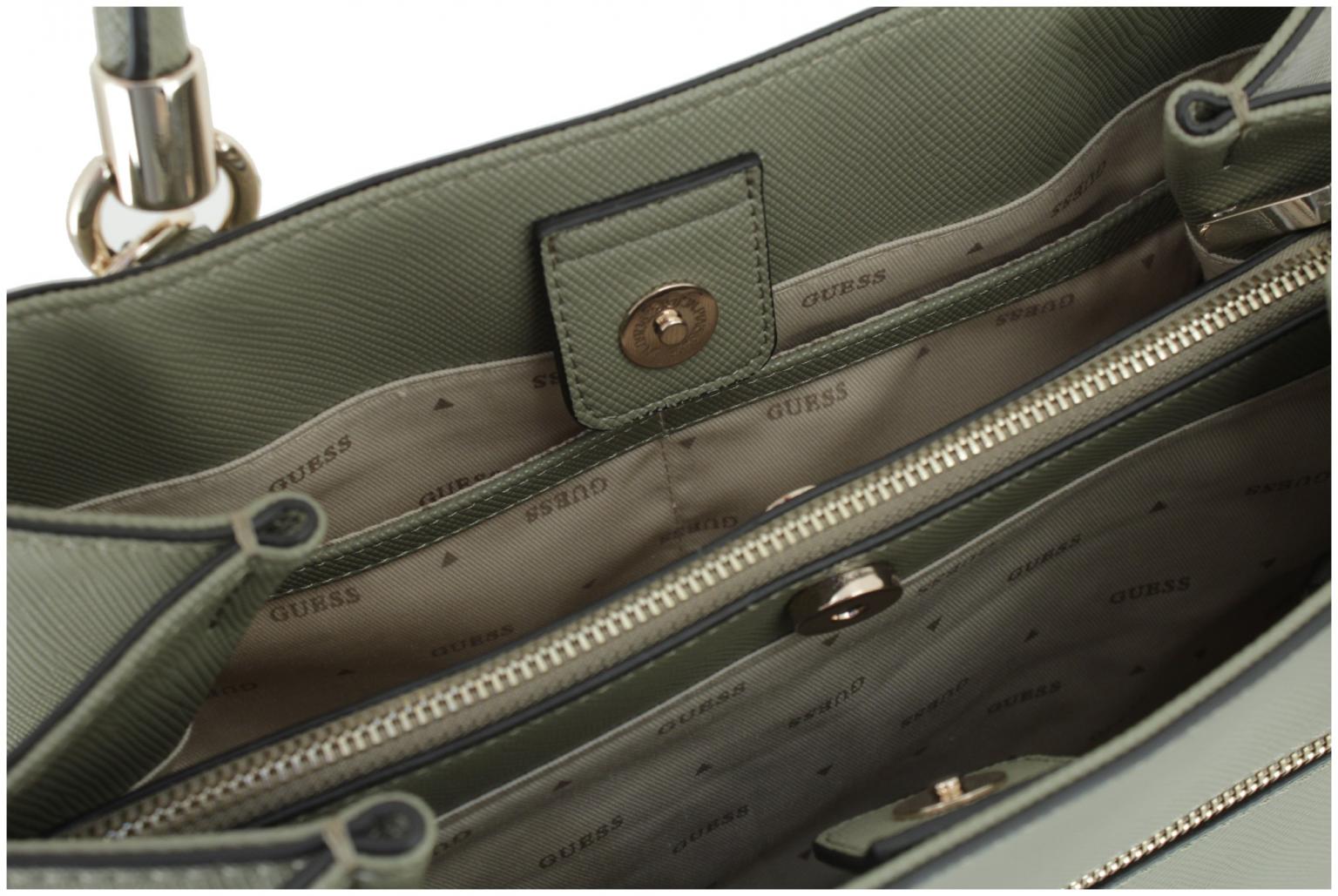 Guess Gizele Saffiano Kurzgrifftasche schwarz