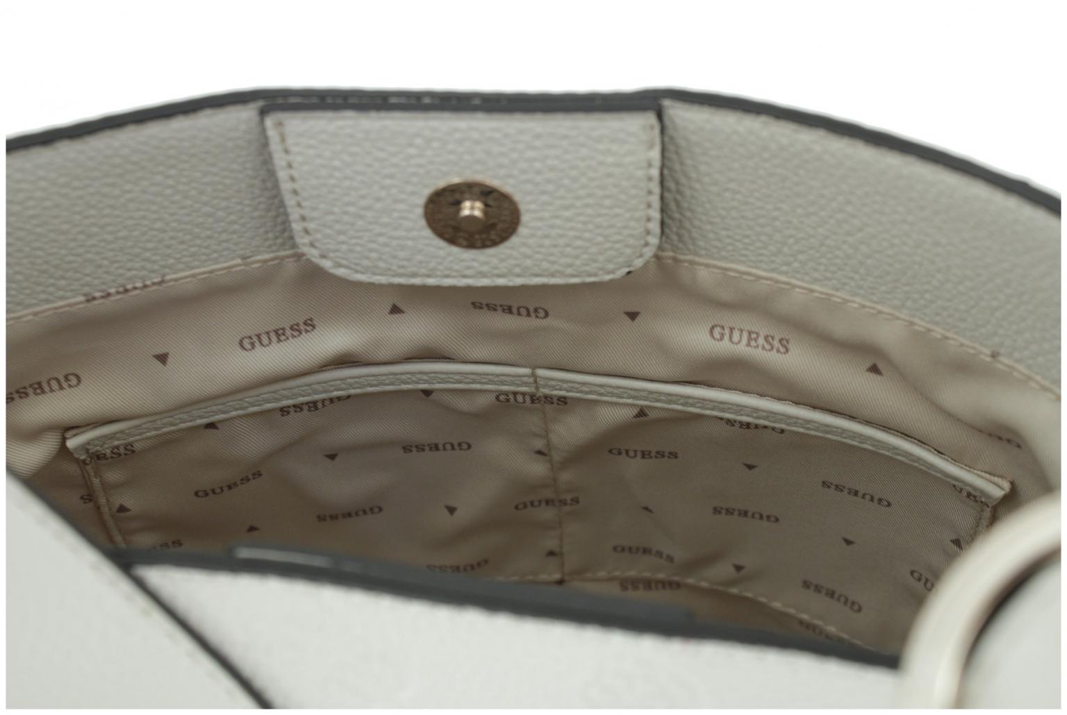 Guess Hobotasche offwhite Bone Logo Cresidia II Prägung