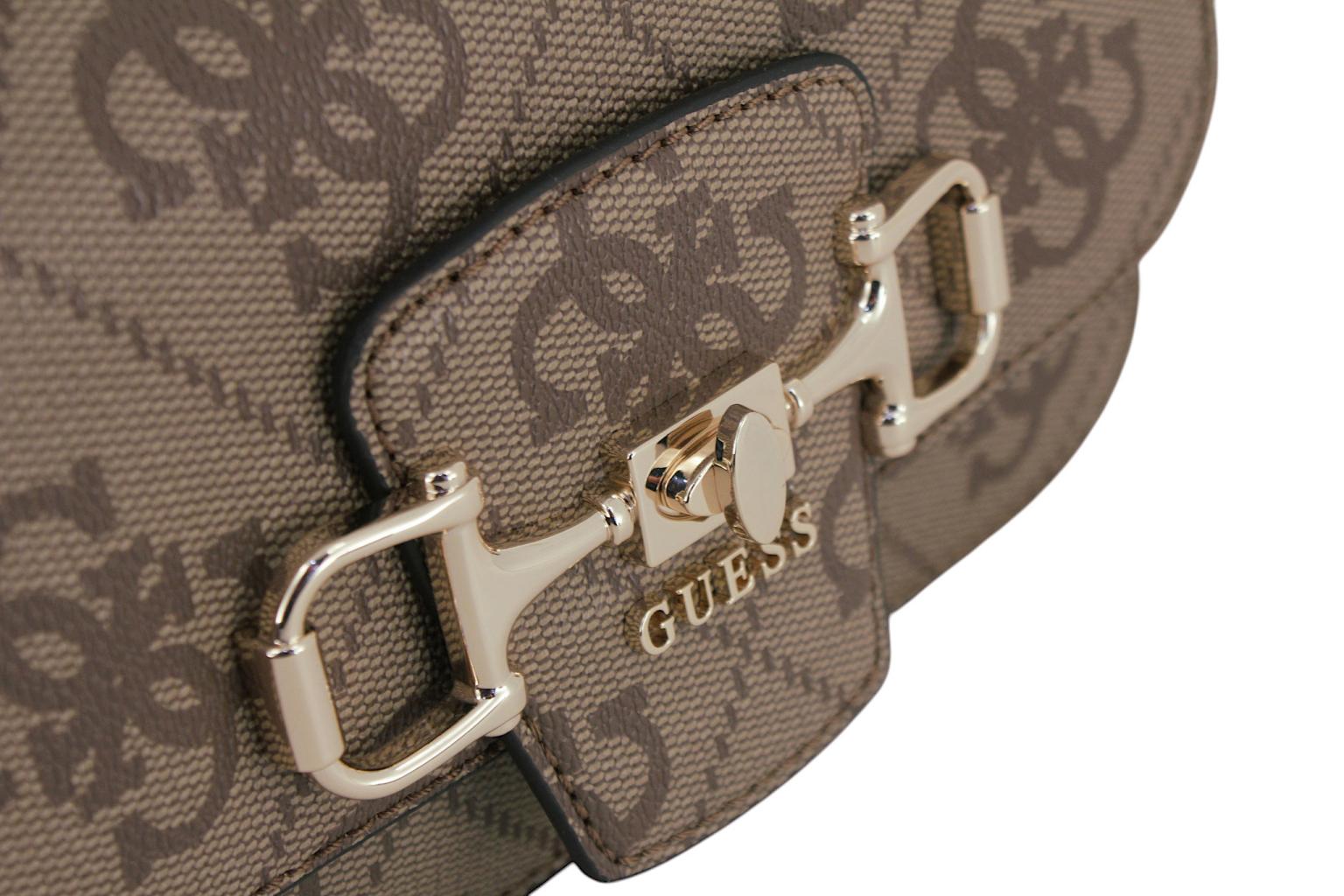 Guess Janie Logo Schultertasche Schwarz