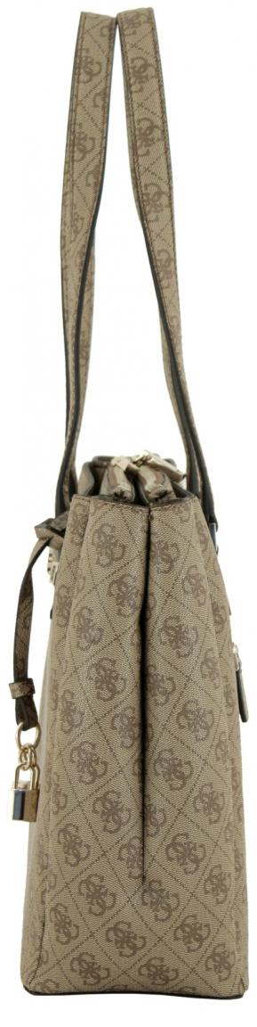 Guess Katya Multi Compartment Damentasche Latte Logo beige