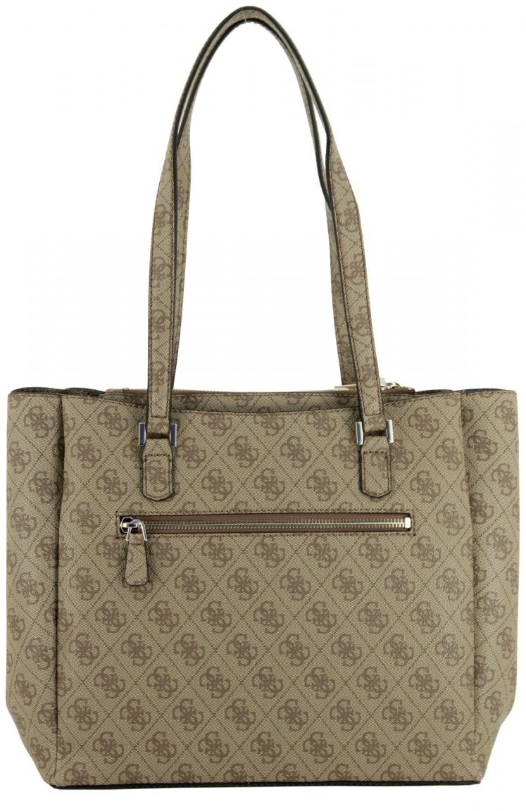 Guess Katya Multi Compartment Damentasche Latte Logo beige