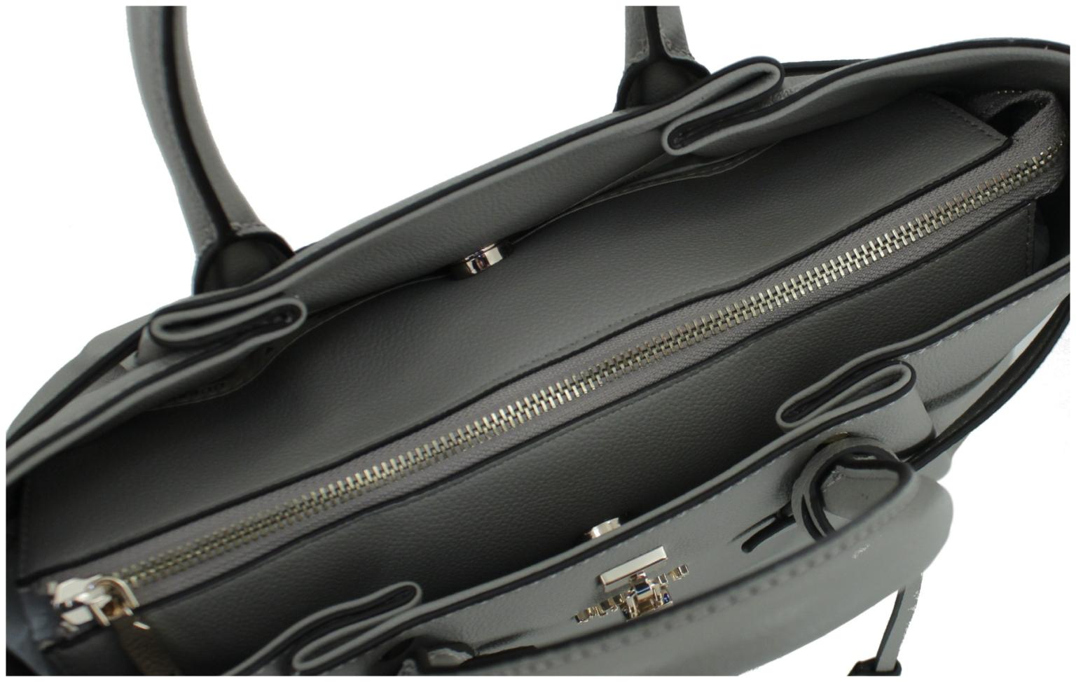 Guess Kurzgrifftasche Girlfirend Satchel Yesba Coal Logo 4G Print schwarz grau