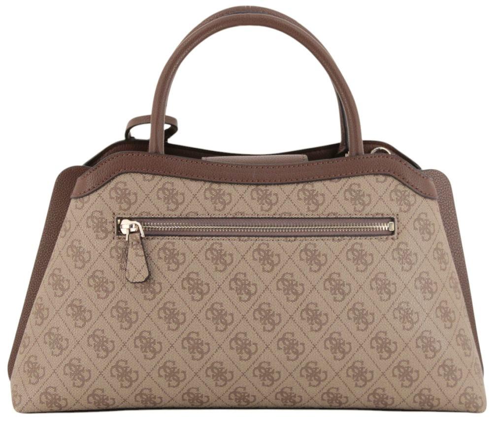 Guess Lindsey Kurzgrifftasche Latte Logo - Braun