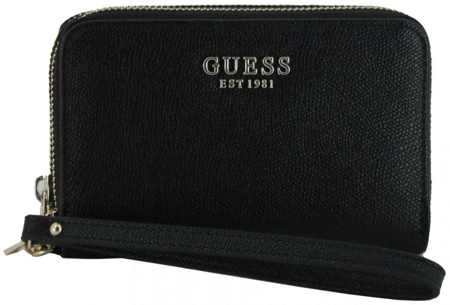 Guess Lindsey SLG Geldtasche Coal Logo - Grau