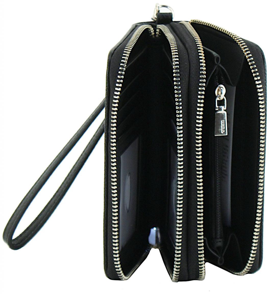 Guess Lindsey SLG Geldtasche Coal Logo - Grau