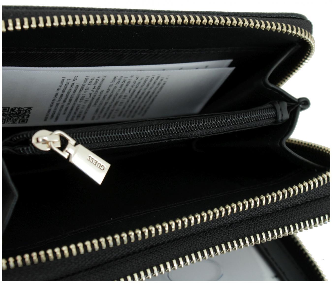 Guess Lindsey SLG Geldtasche Coal Logo - Grau