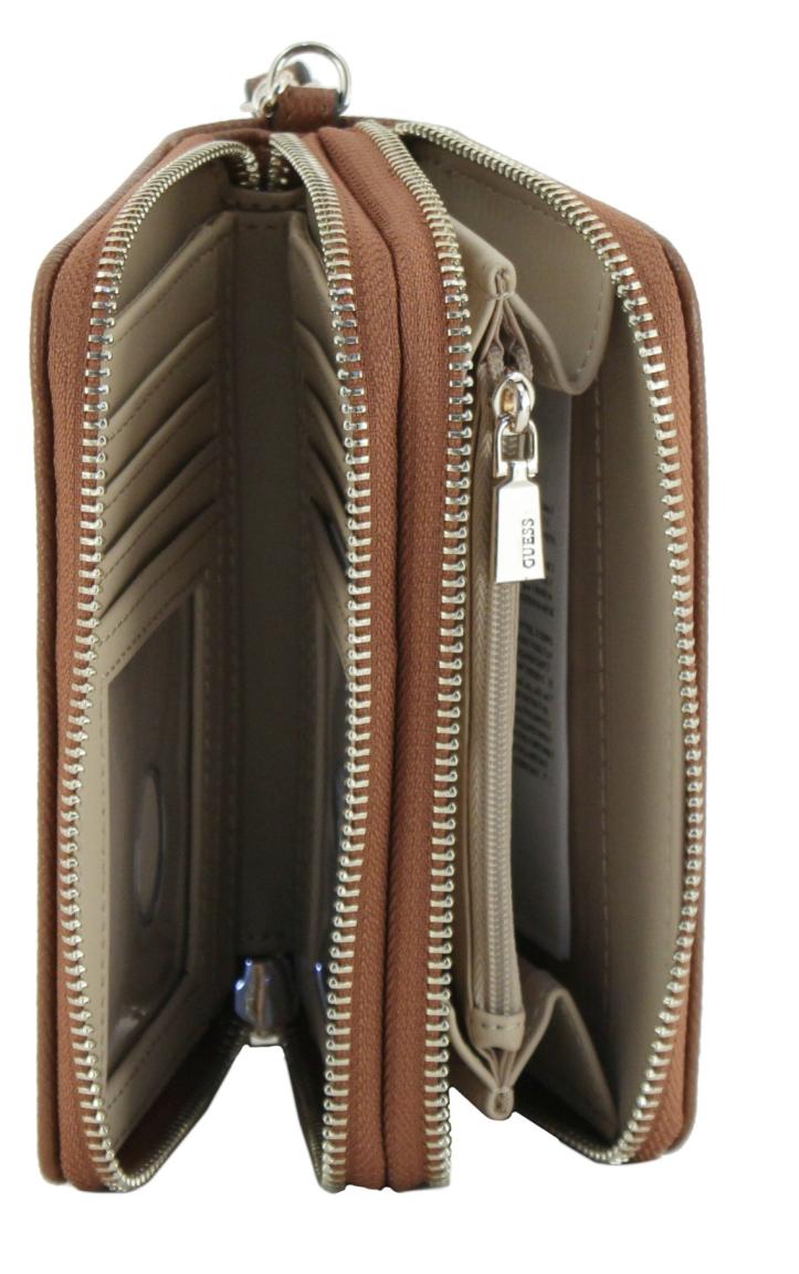 Guess Lindsey SLG Geldtasche Slate Logo - Graublau