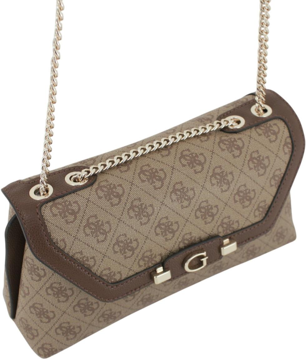 Guess Lindsey Überschlagtasche Coal Logo - Grau