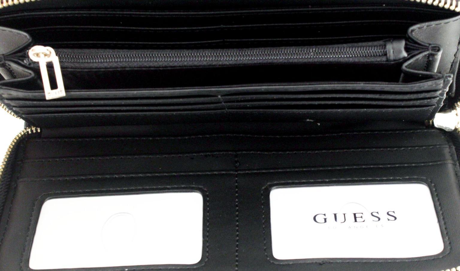 Guess Portmonee Hensley G SLG Whiskey Braun Markenplate Handschlaufe