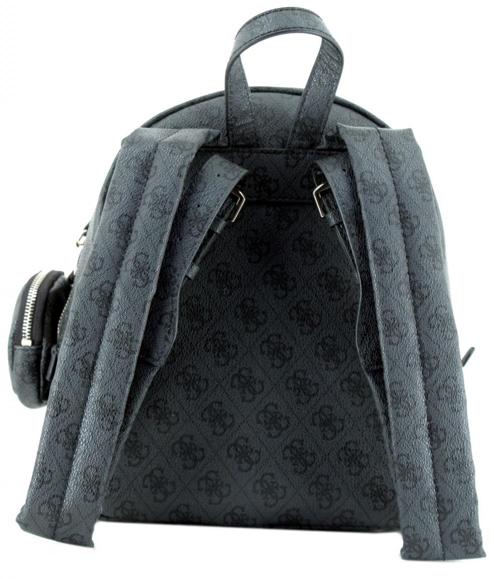 Guess Power Play Damenrucksack Brown Logo dunkelbraun Print