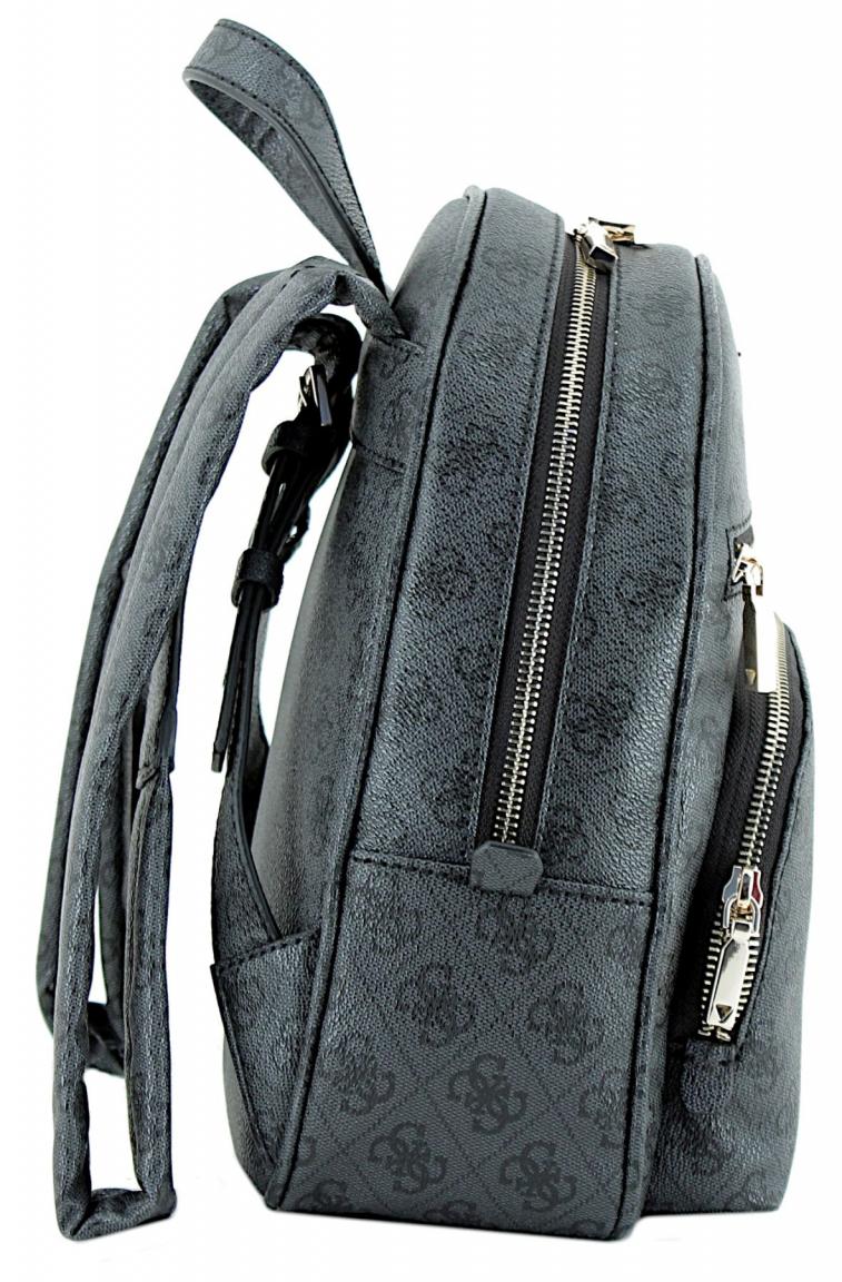 Guess Power Play Damenrucksack Brown Logo dunkelbraun Print