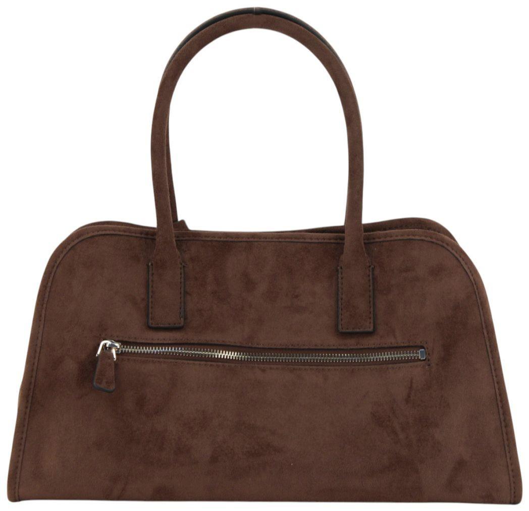 Guess Samantha Kurzgrifftasche Velours Braun