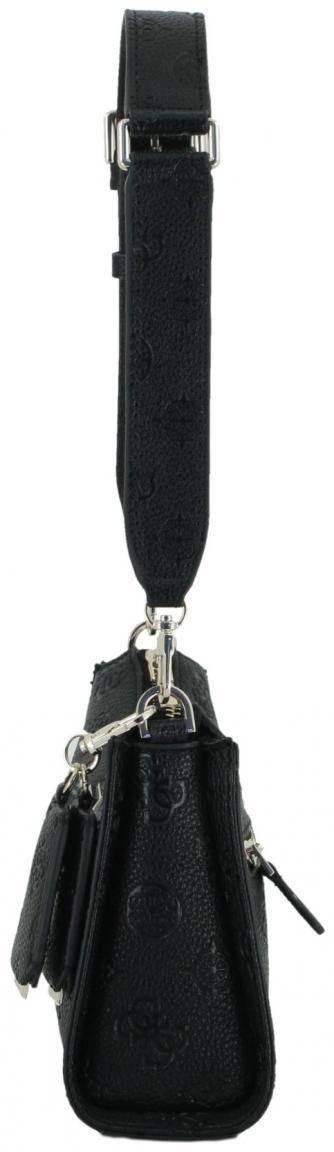 Guess Top Zip Shoulder Bag Cresidia II Dark Taupe Logoprägung