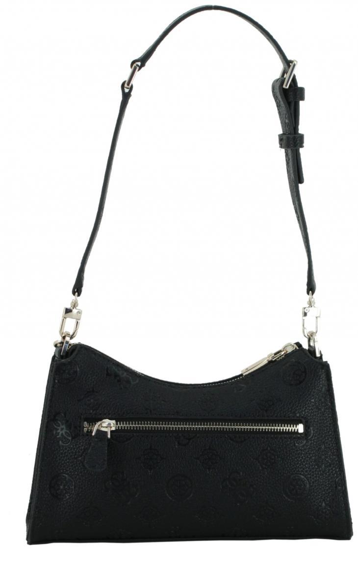 Guess Top Zip Shoulder Bag Cresidia II Dark Taupe Logoprägung