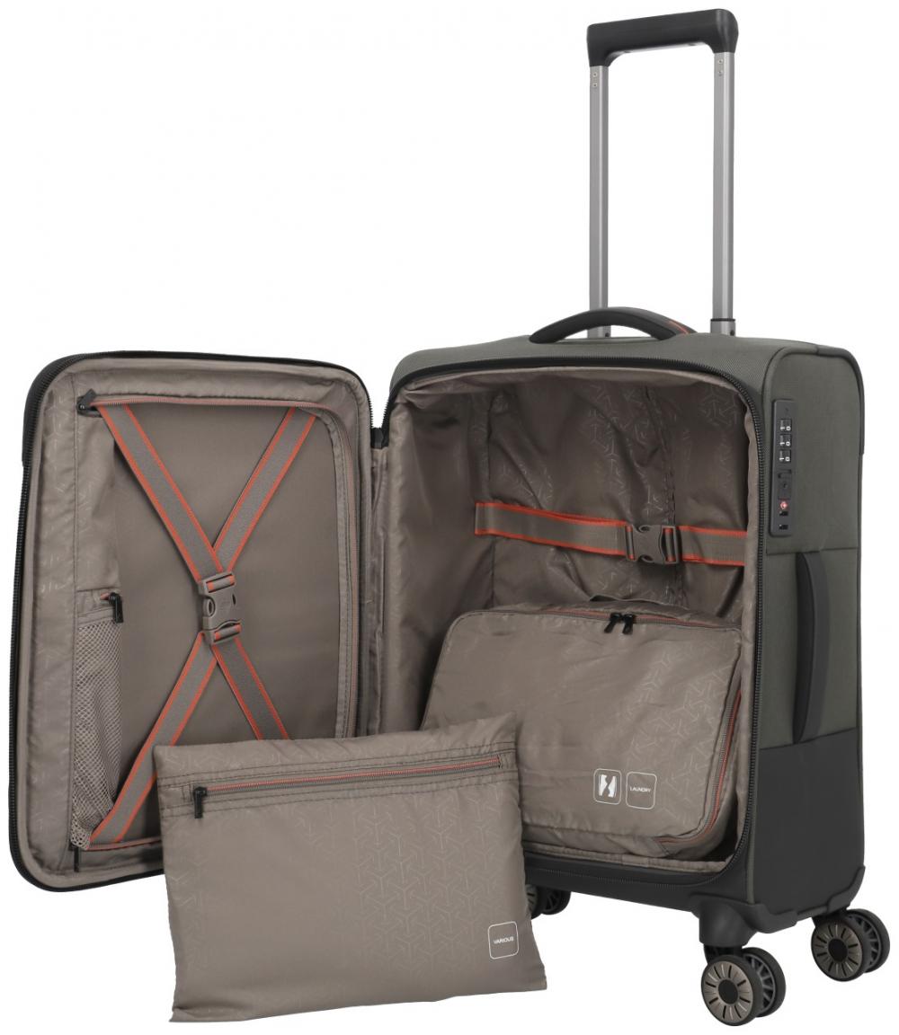 Handgepäckkoffer Travelite Crosslite S 55cm dunkelolive Laptopfach