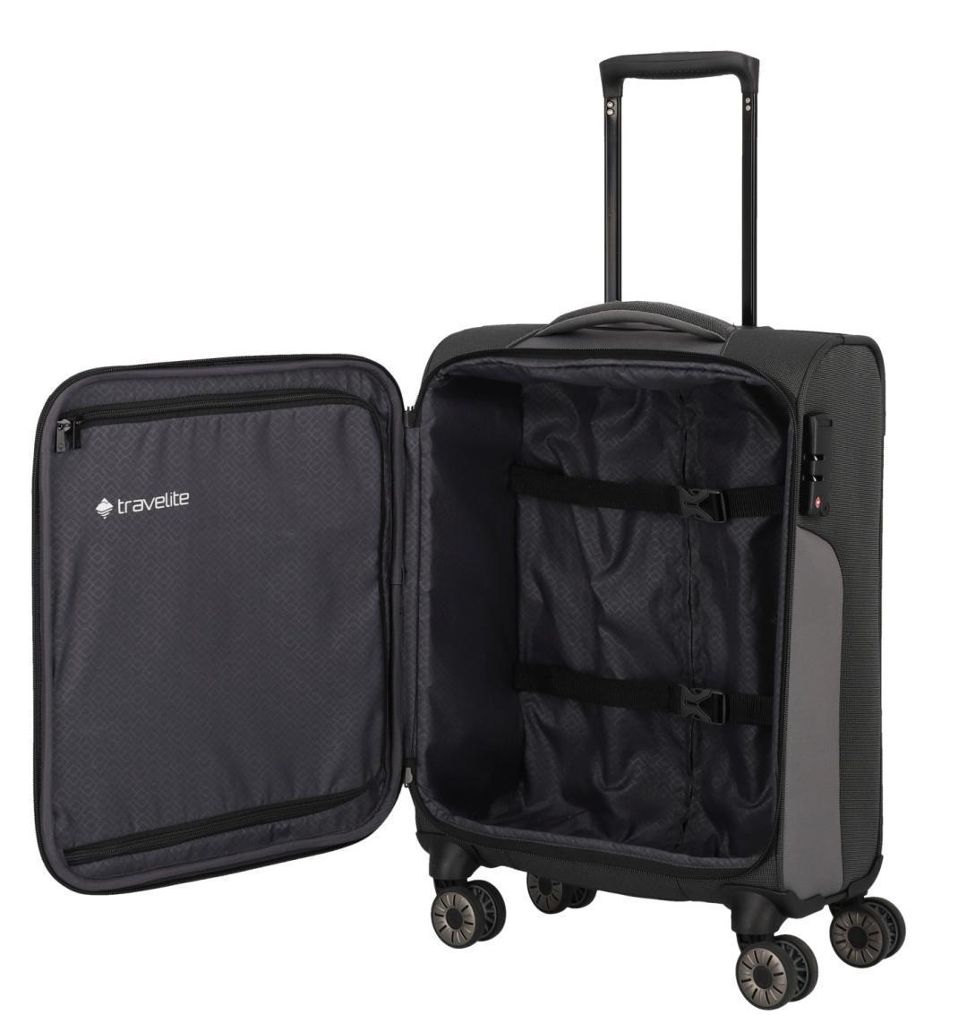 Handgepäcktrolley Travelite Viia S 55cm anthrazit TSA Zahlenschloss