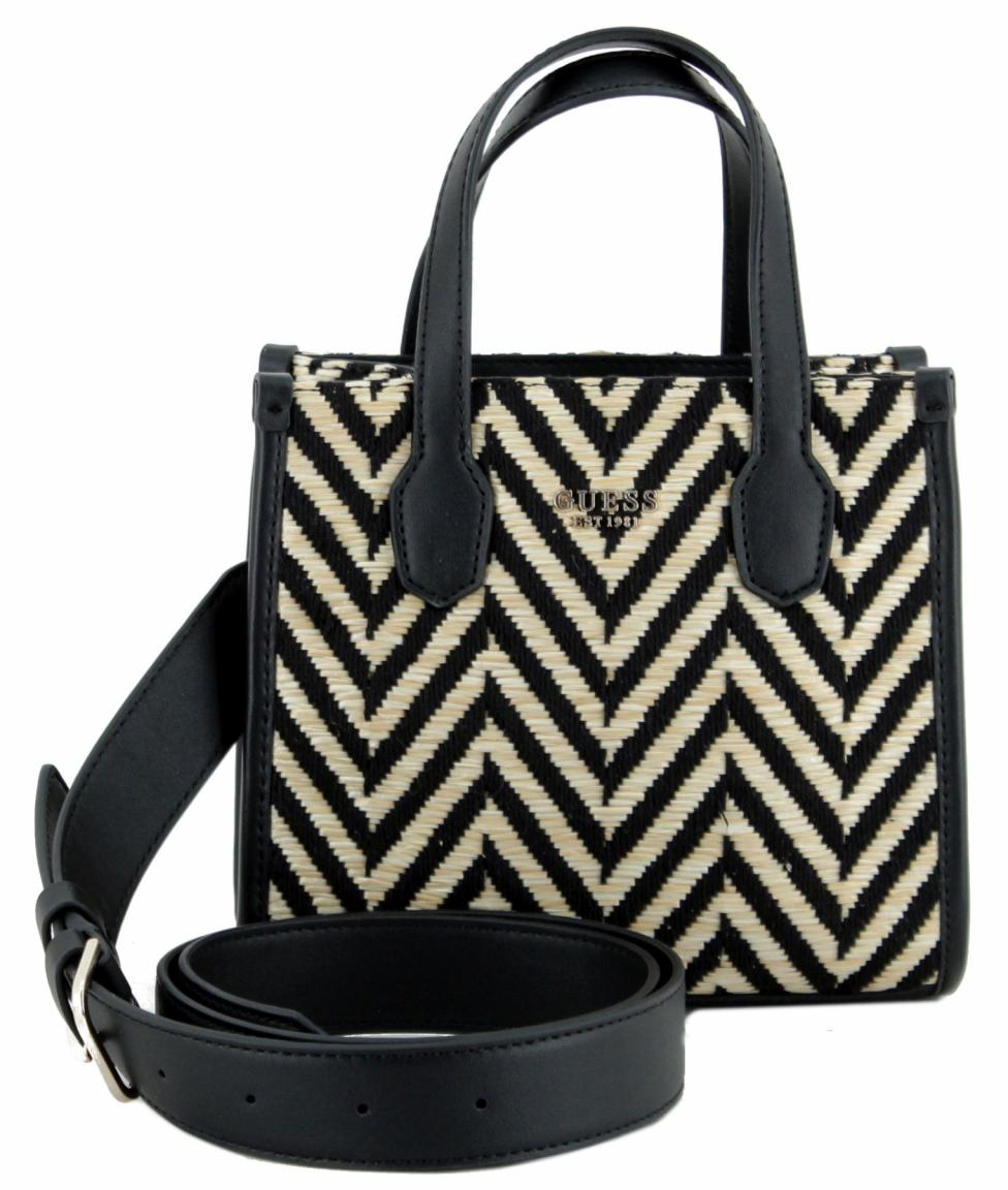 Handtasche Guess Silvana Mini Cognac Stickerei