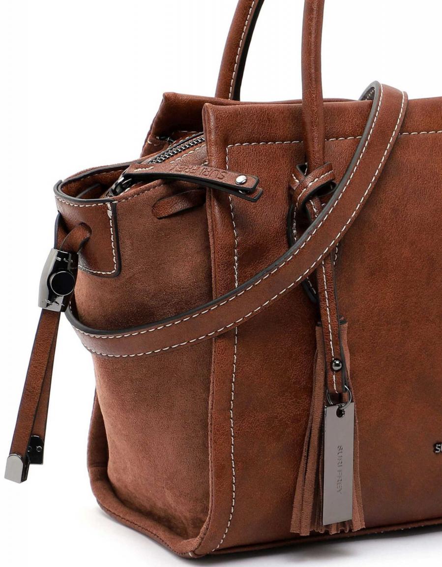 Handtasche Suri Frey Cognac Fransen Kally