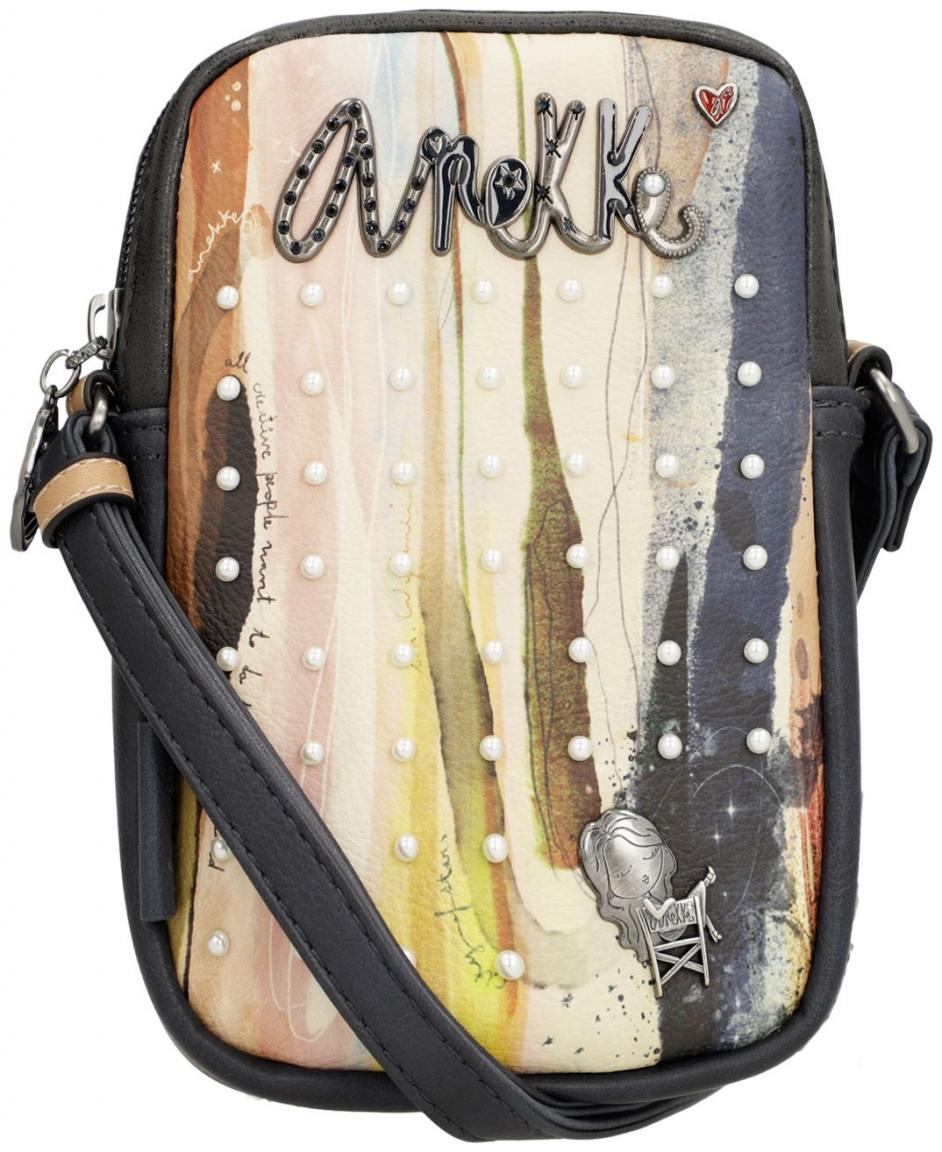 Handytasche Anekke Hollywood Studio Navy bunt Perlen