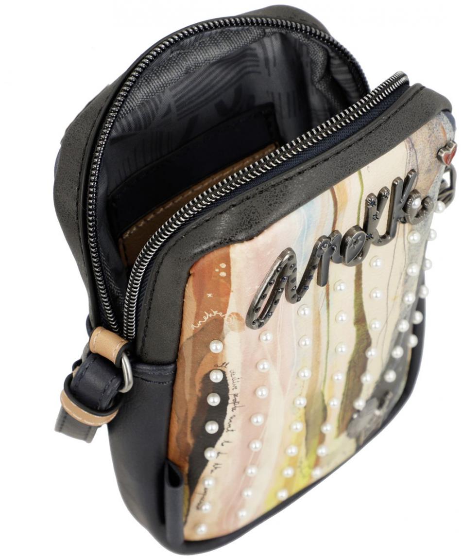 Handytasche Anekke Hollywood Studio Navy bunt Perlen