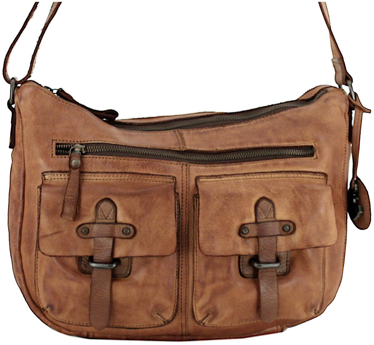 Harbour 2nd Emerson Crossbody Umhängetasche Leder Braun