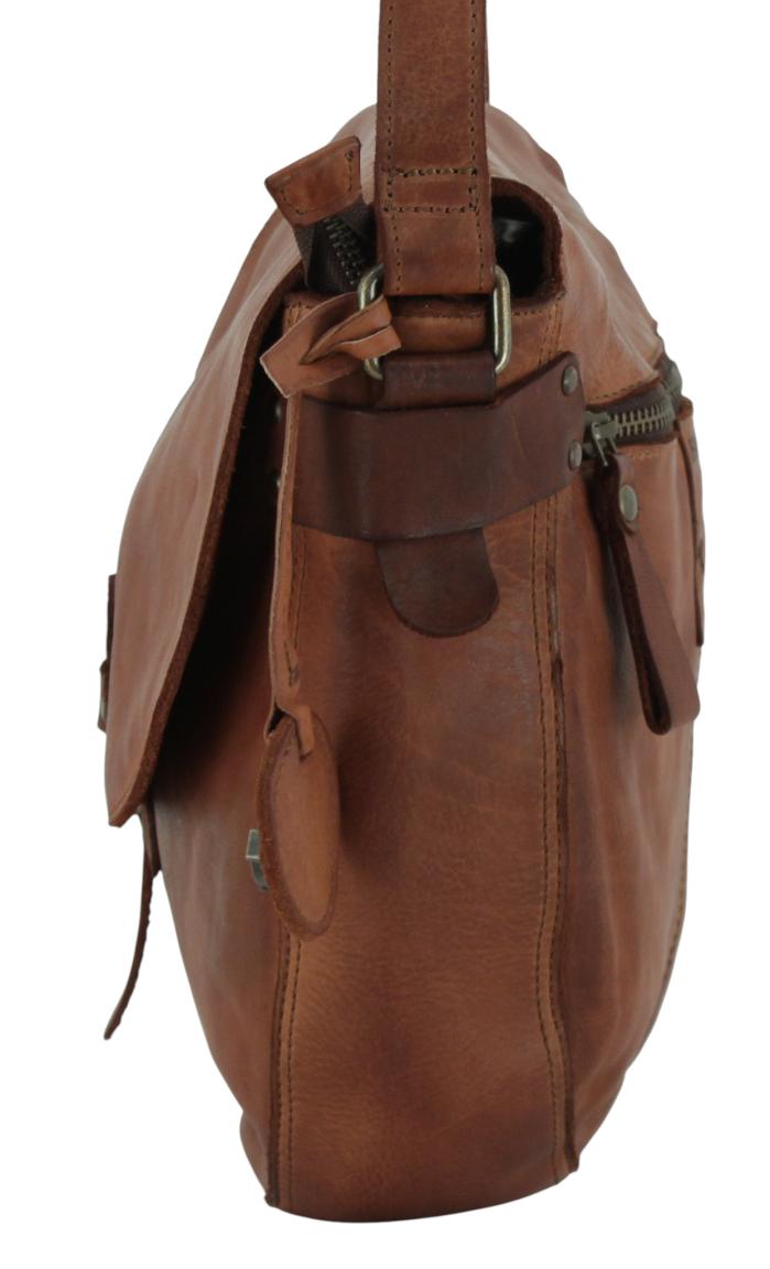 Harbour 2nd Emmeline Saddlebag Überschlagtasche Leder - Braun