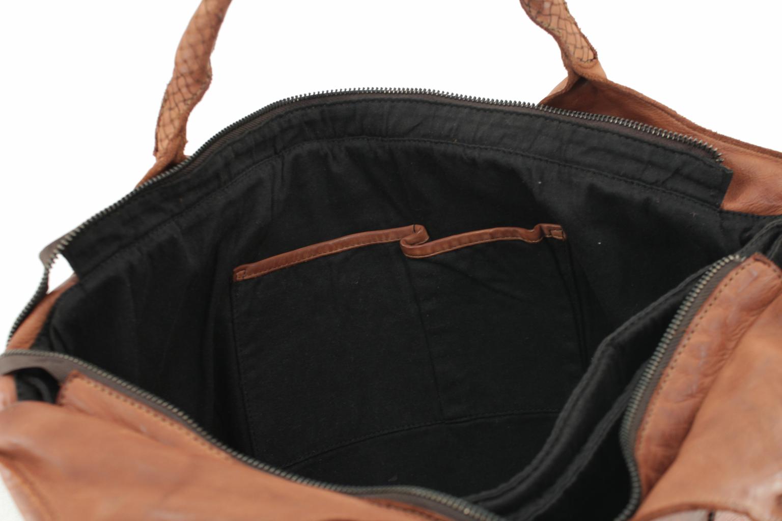 Harbour 2nd Fashion Lights Shoppertasche Venezia cognacbraun Laptop