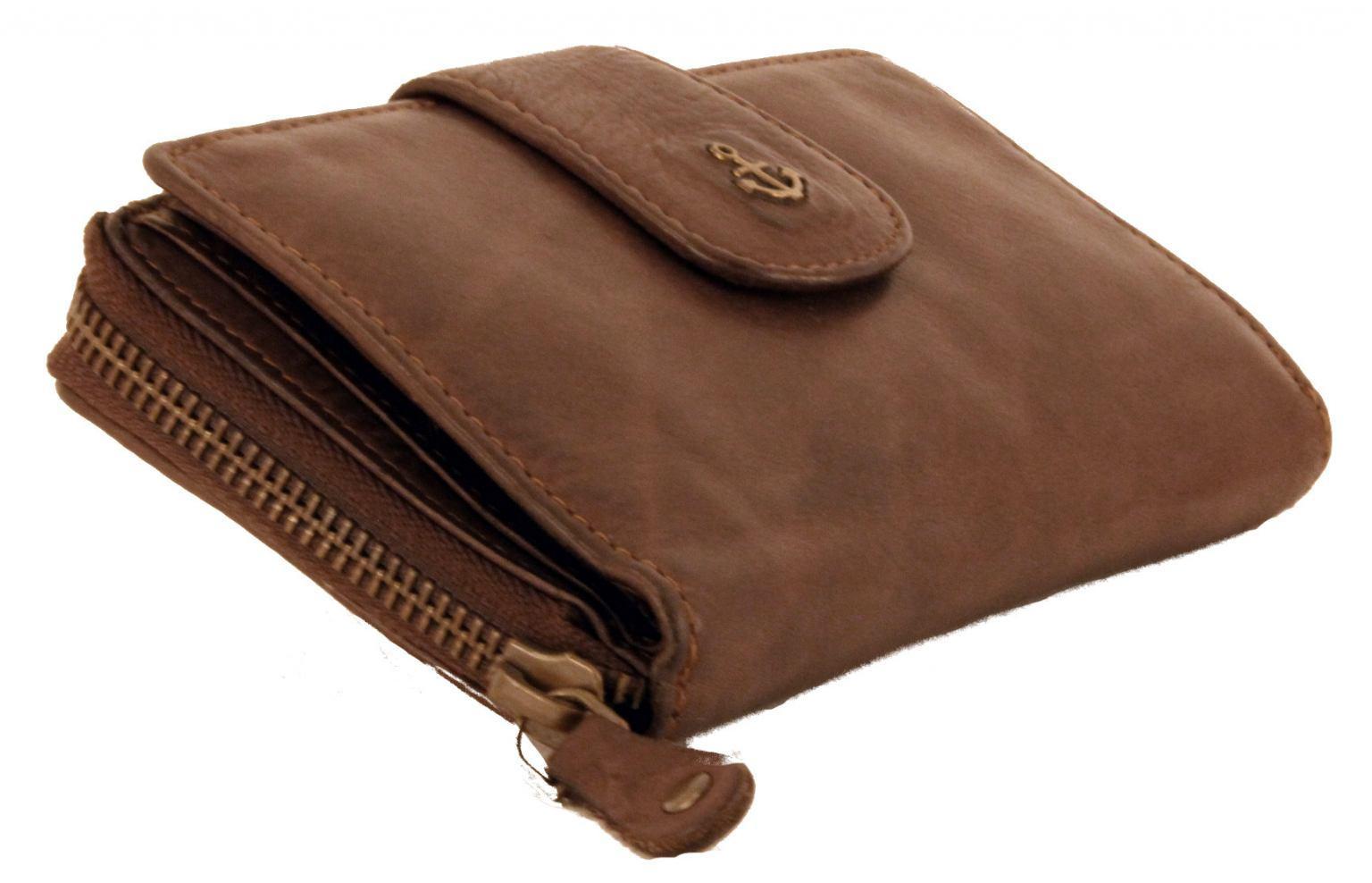 Harbour 2nd Geldbörse Zip Linn Leder Cognac