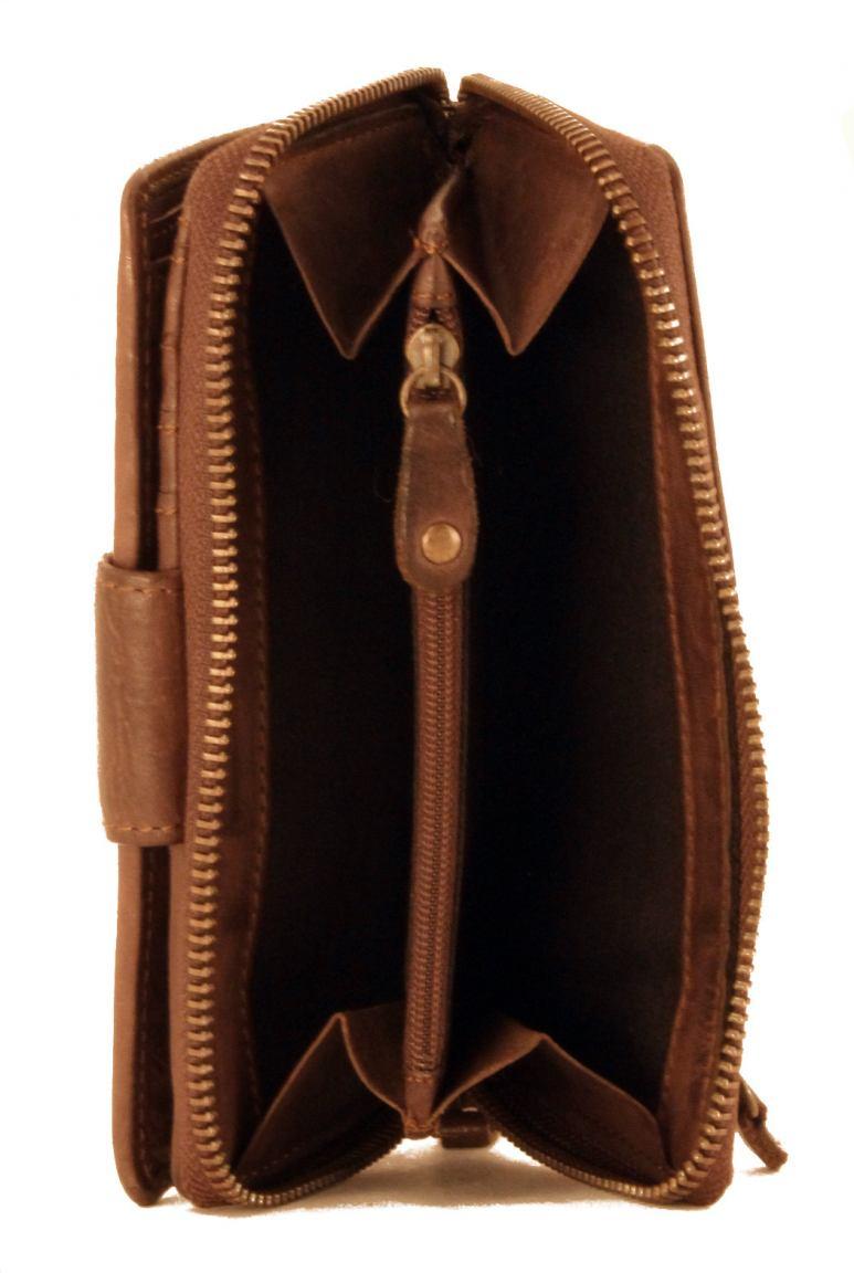 Harbour 2nd Geldtasche dunkelrot Zip Linn Red Smooth Plain