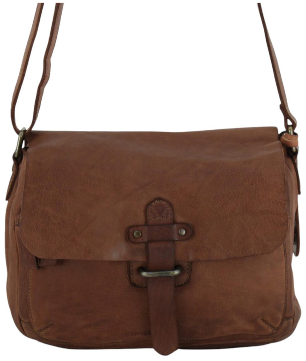 Harbour 2nd Laurel Saddlebag Überschlagtasche Leder - Braun