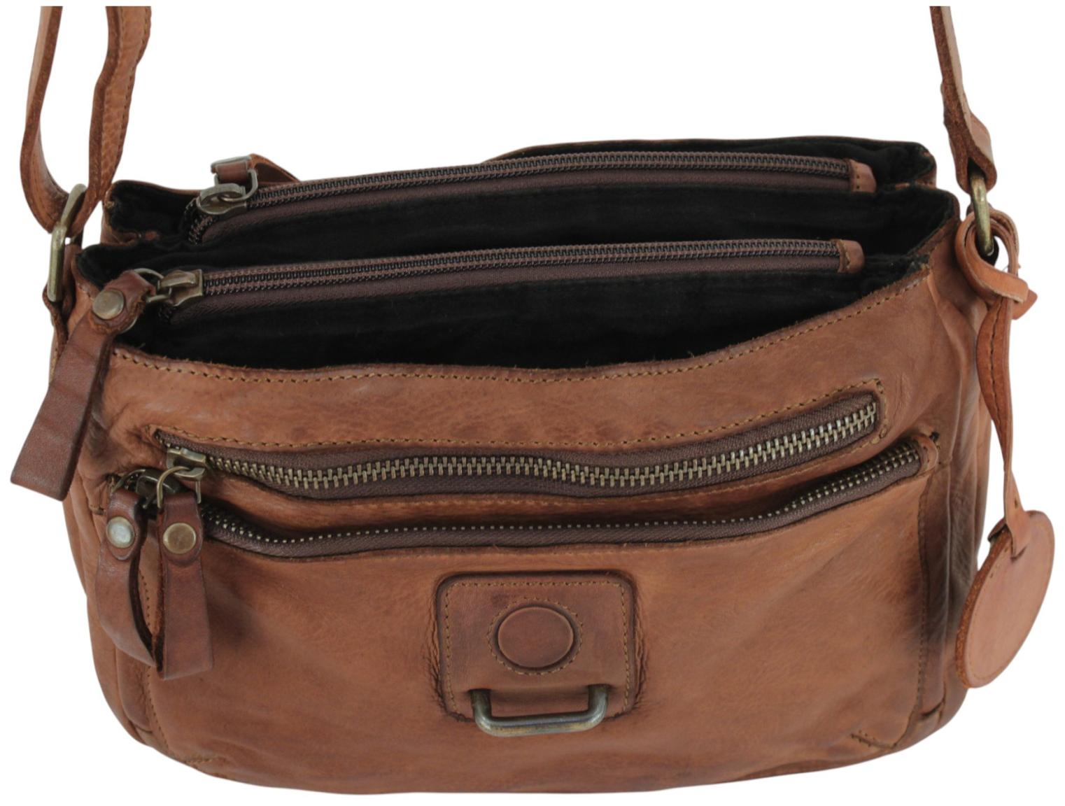 Harbour 2nd Laurel Saddlebag Überschlagtasche Leder Cognac - Braun