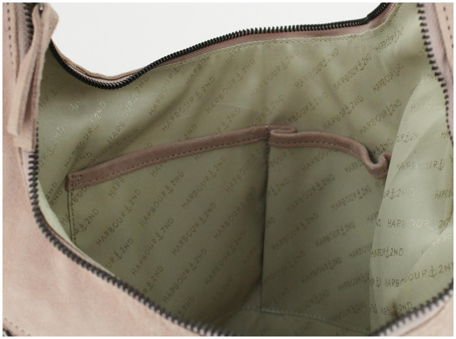 Harbour 2nd Laurine Hobobag Velours Frost - Hellgrau