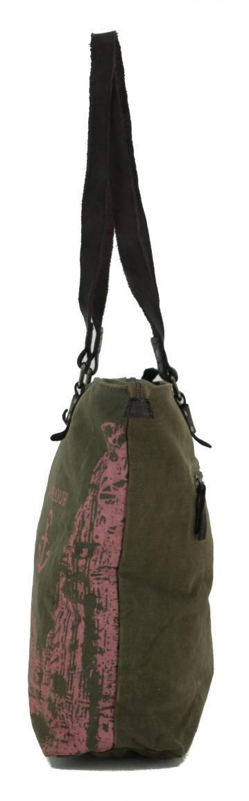 Harbour 2nd Pauli Henkeltasche Canvas Denim - Olivgrün