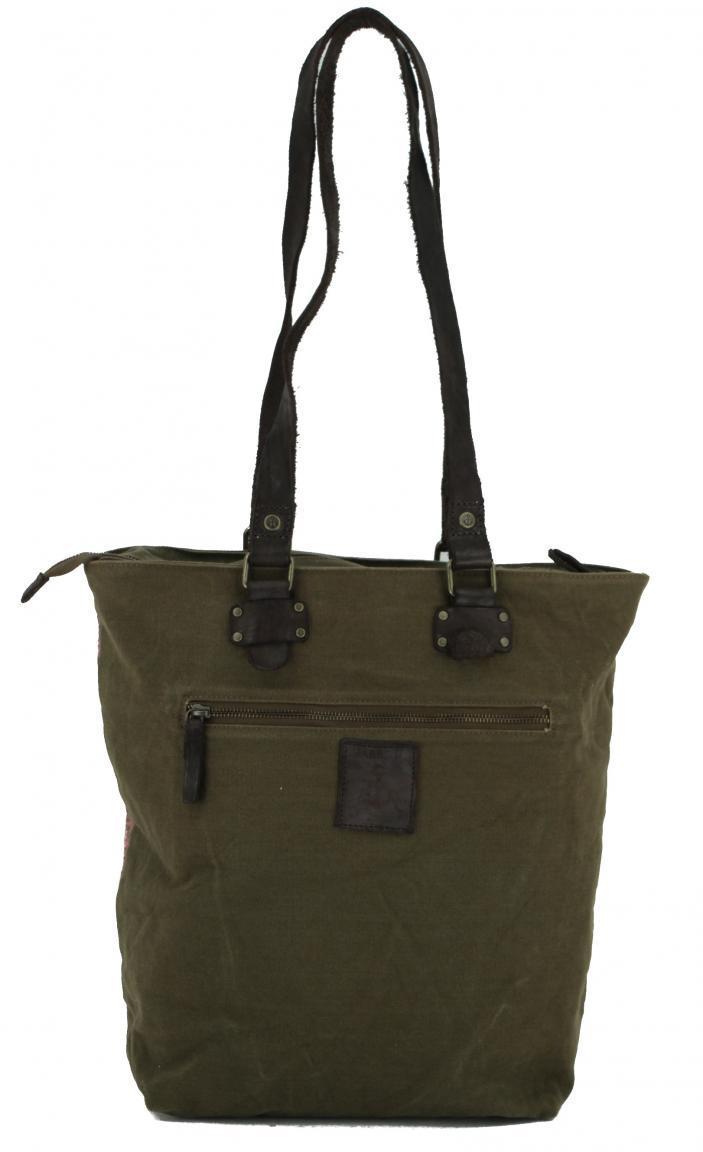 Harbour 2nd Pauli Henkeltasche Canvas Denim - Olivgrün