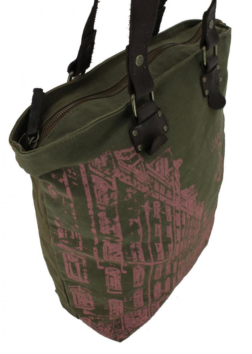 Harbour 2nd Pauli Henkeltasche Canvas Denim - Olivgrün
