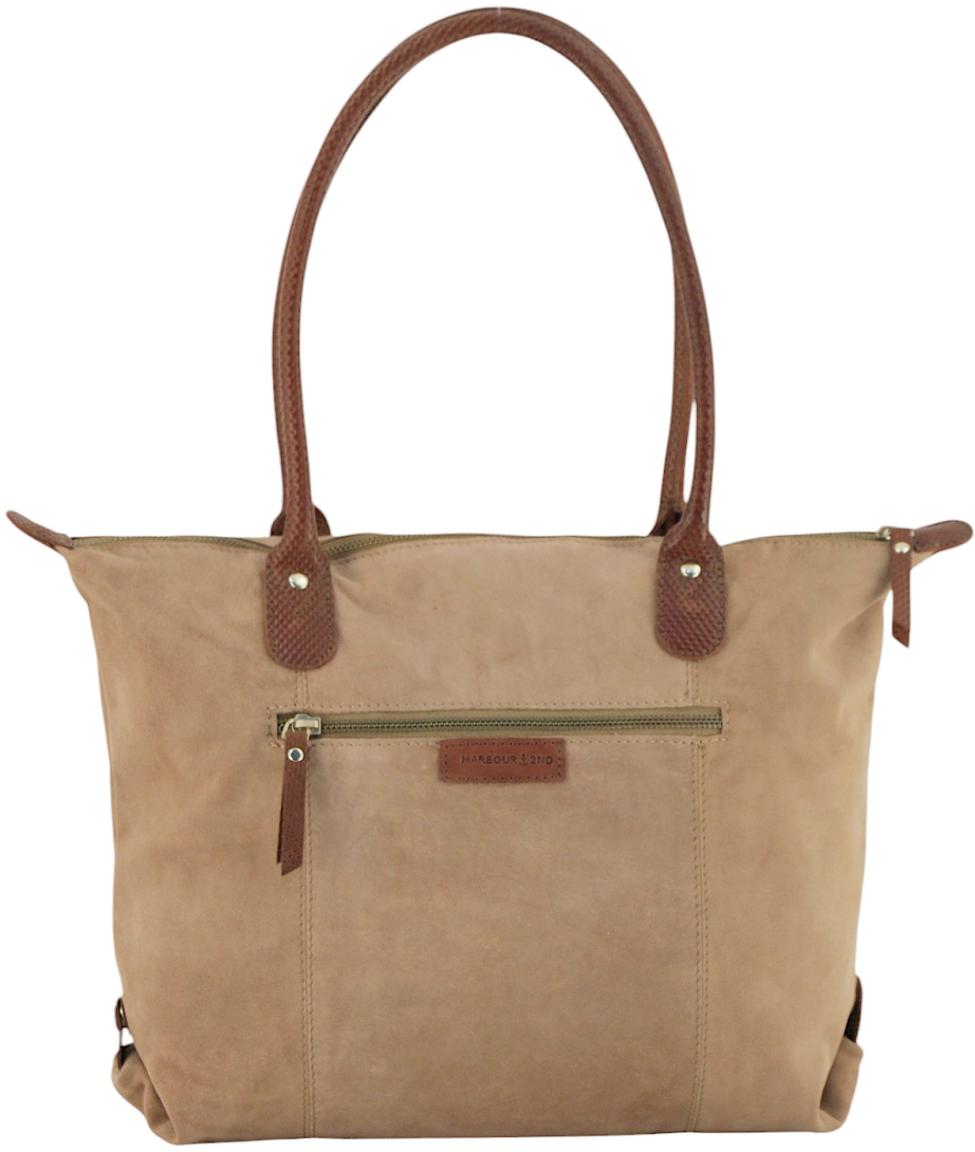 Harbour 2nd Sofia L Totebag Velours Hazelnut - Hellbraun