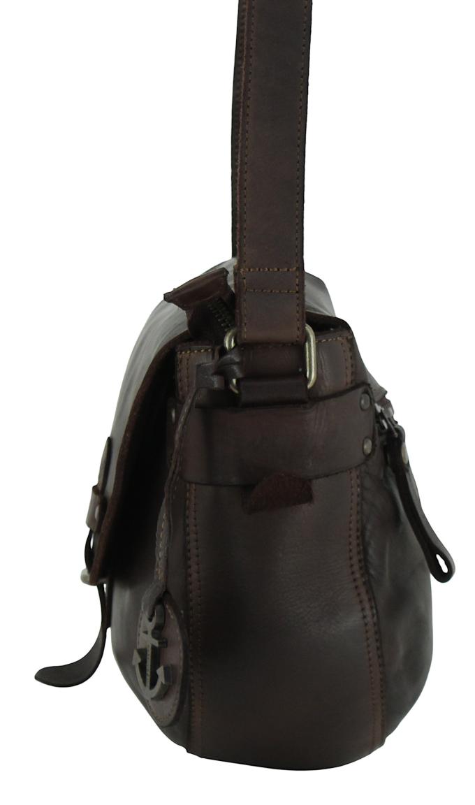Harbour 2nd Theresia Saddlebag Überschlagtasche Leder - Braun