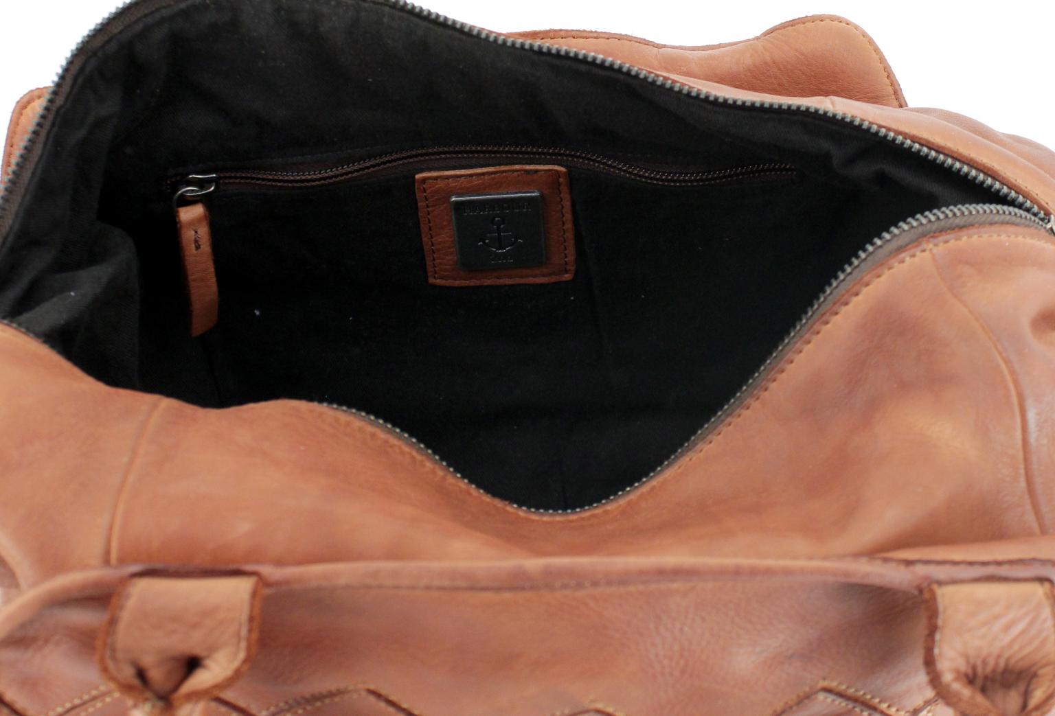 Harbour 2nd dunkelgrüne Damenhandtasche Flechtmuster Fashion Lights Sestilia Leaf