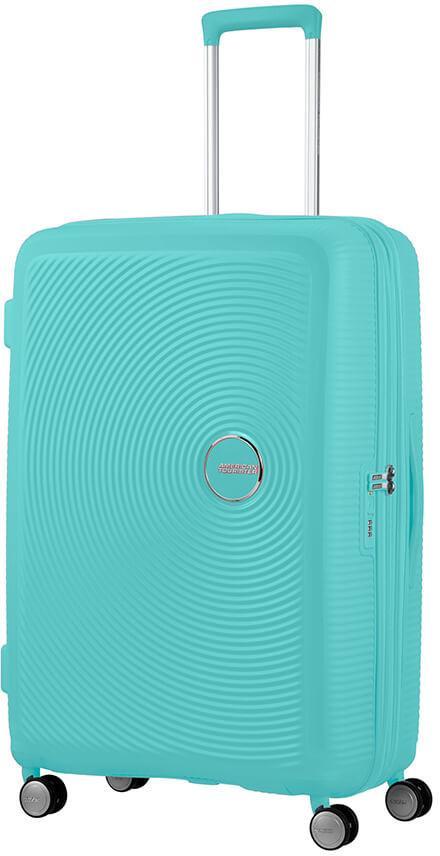 Hartschalekoffer türkis American Tourister Soundbox Spinner 77cm erweiterbar
