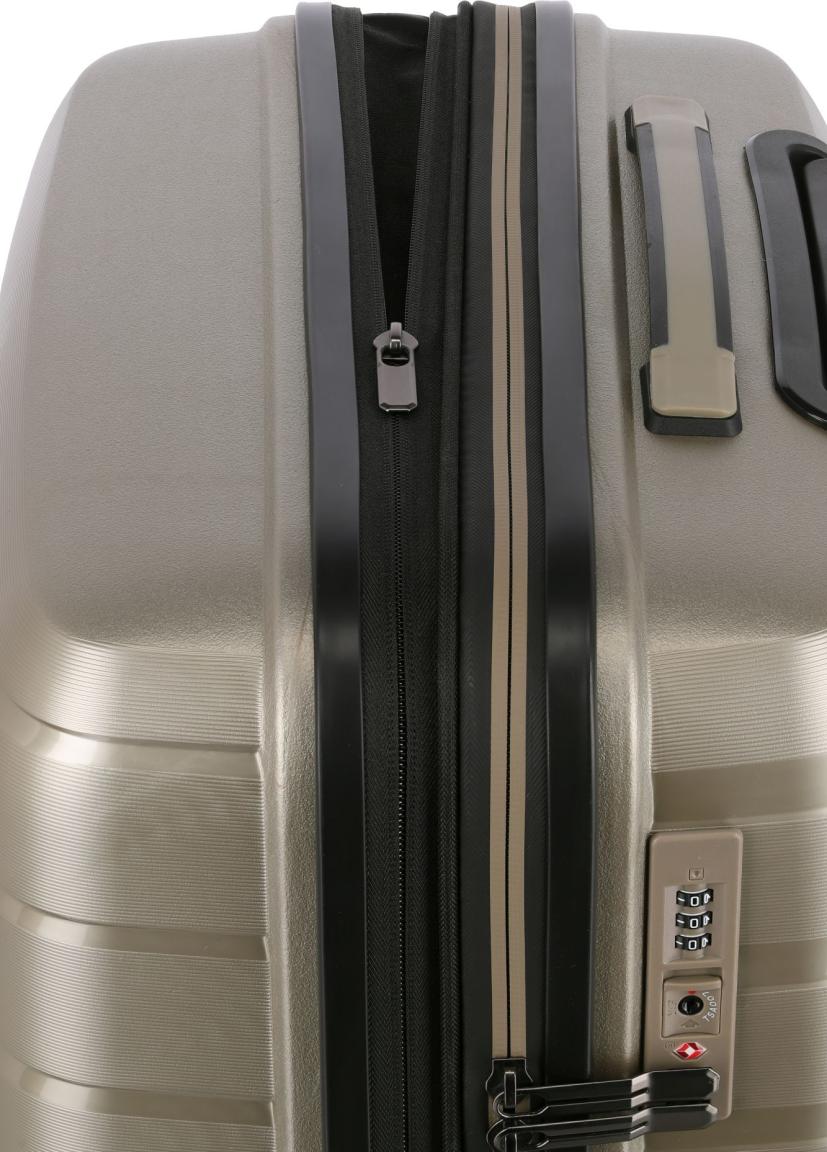 Hartschalenkoffer 3tlg Set Travelite Air Base Champagner gold L/M exp./S