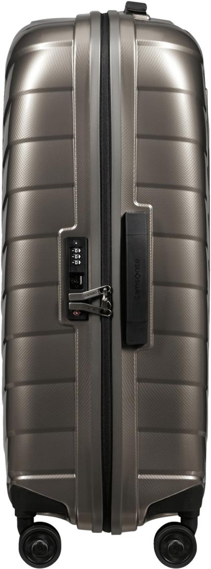 Hartschalenkoffer recycled Samsonite Attrix Spinner M 69cm Dune grau