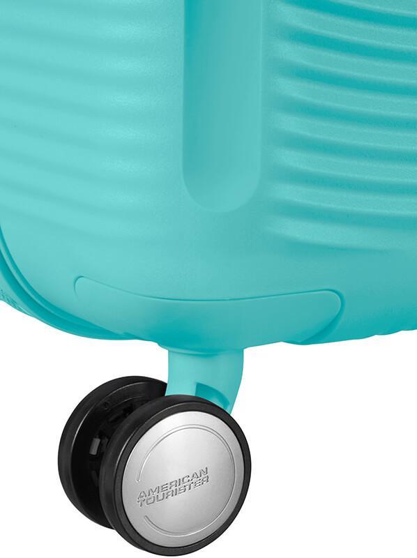 Hartschalentrolley türkis American Tourister Soundbox Spinner M 67cm Pool Side Blue