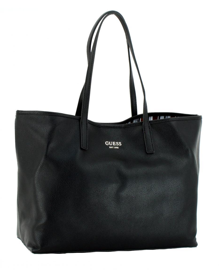 Henkeltasche Alloverprint Black Logo Innentasche Guess Vikky