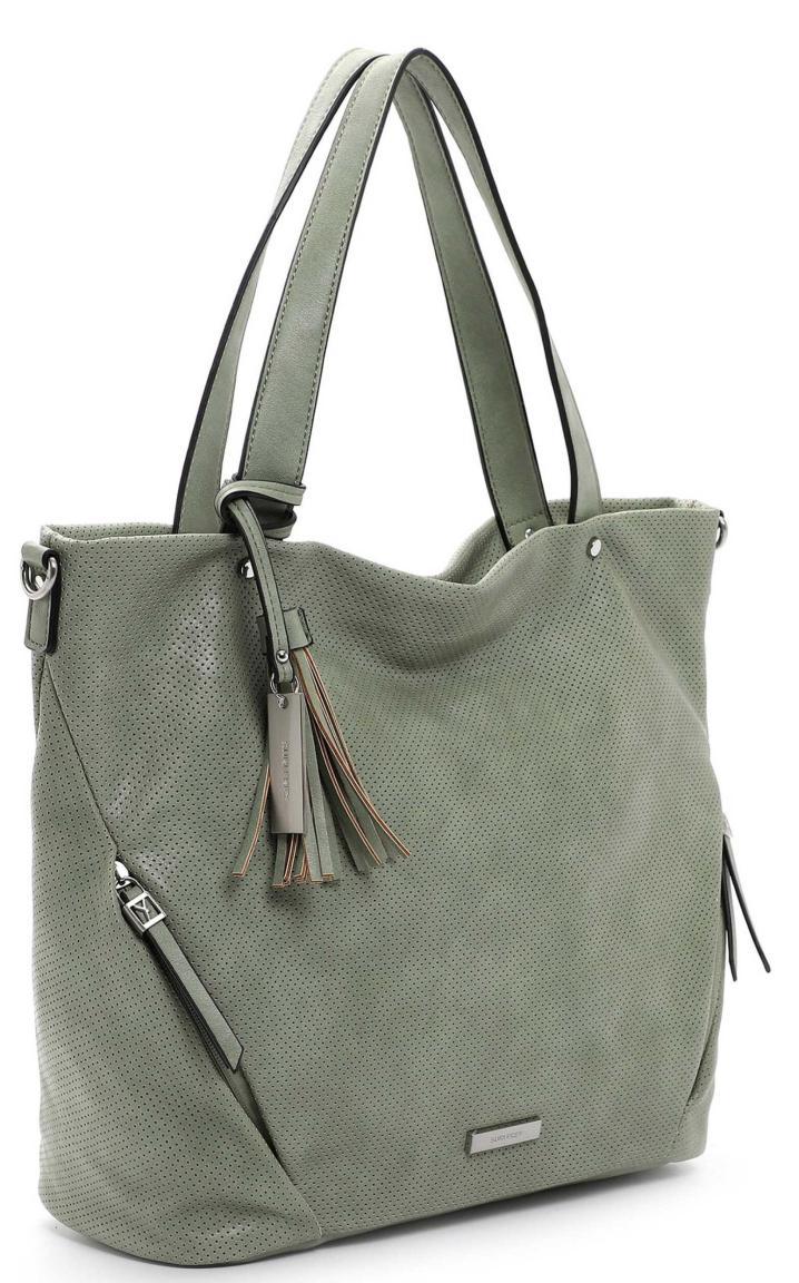 Henkeltasche Bonny Lochmuster Suri Frey sage grün