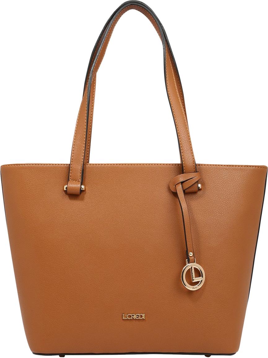 Henkeltasche L.Credi Filippa Cognac Logoanhänger