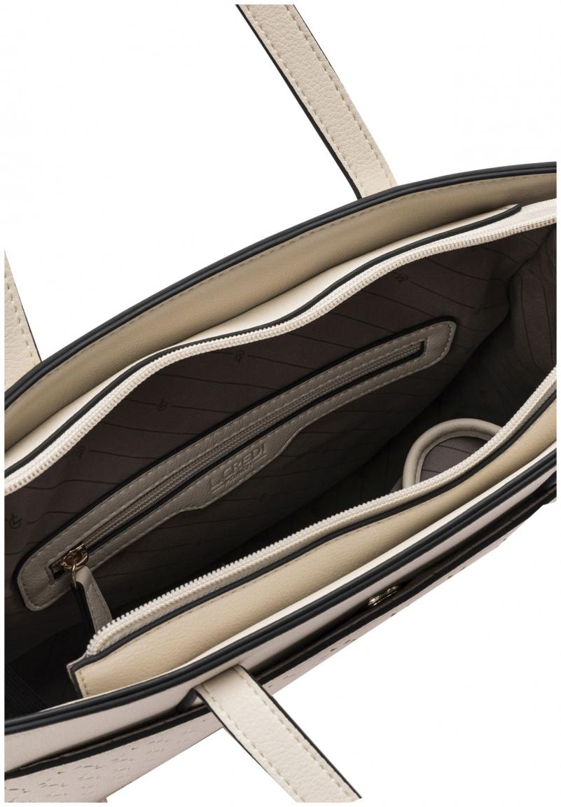 Henkeltasche Orchidea L.Credi Creme Cutout