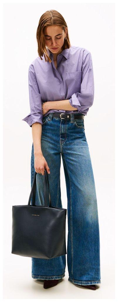 Henkeltasche Tommy Hilfiger Logotape Tote Space Blue