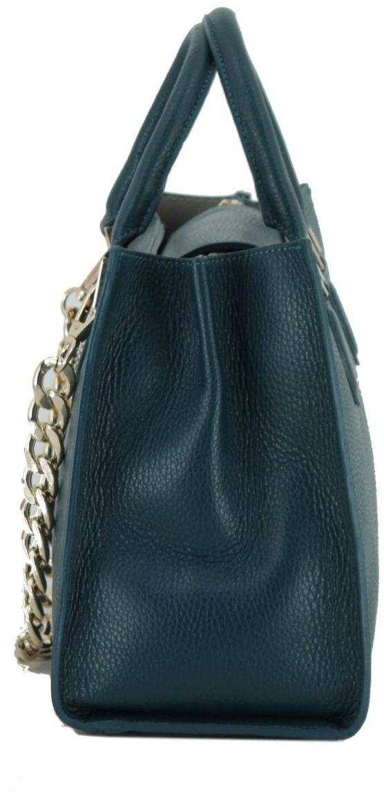 Henkeltasche mit Metallkette schwarz Caleidos