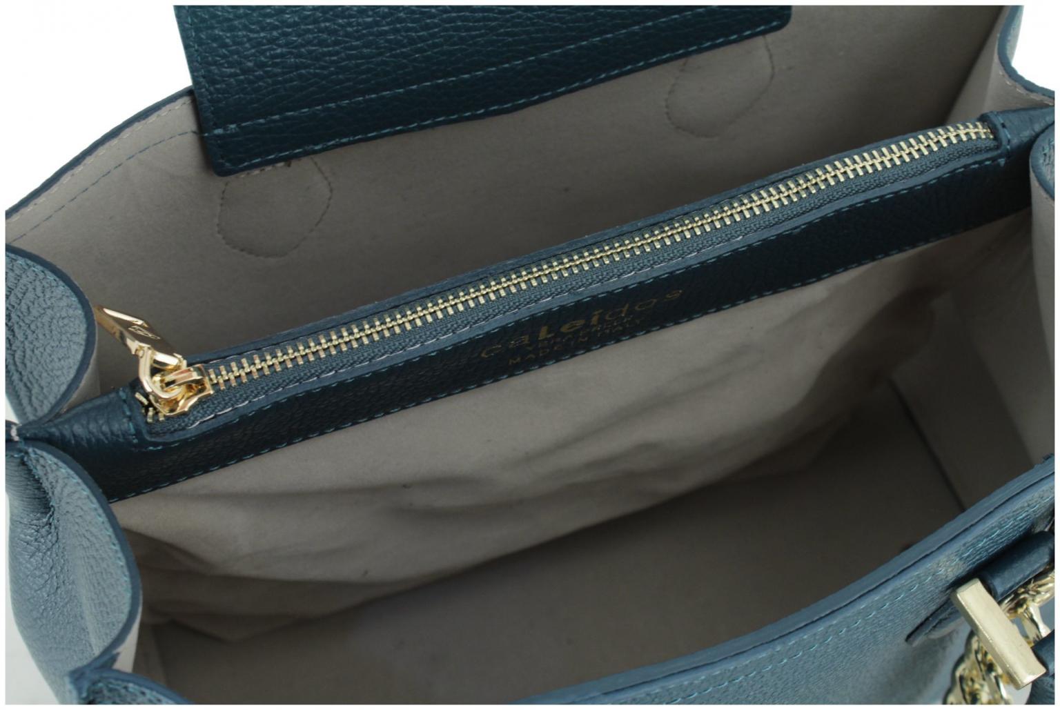 Henkeltasche mit Metallkette schwarz Caleidos